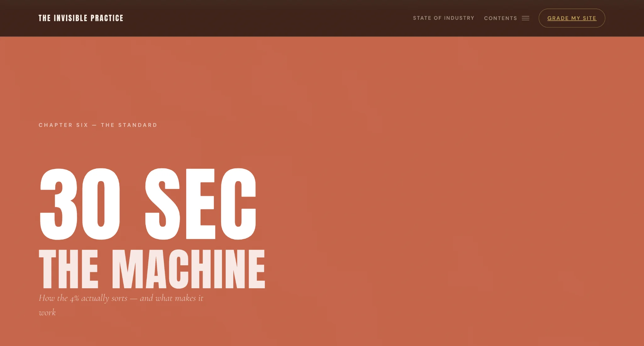 The Invisible Practice 30 Sec The Machine framework
